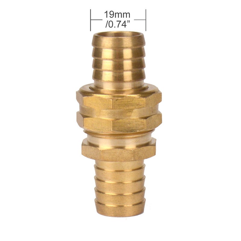 Gardeningwill 3Sets Brass 3/4" Garden Heavy Duty Hose Mender Repair End Replacement Male Female Connector with Stainless Clamp - Image 5